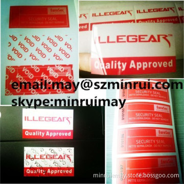 Total Transfer Tamper Proof Label,custom Red Total Transfer Void Sticker,warranty Void Security Label 